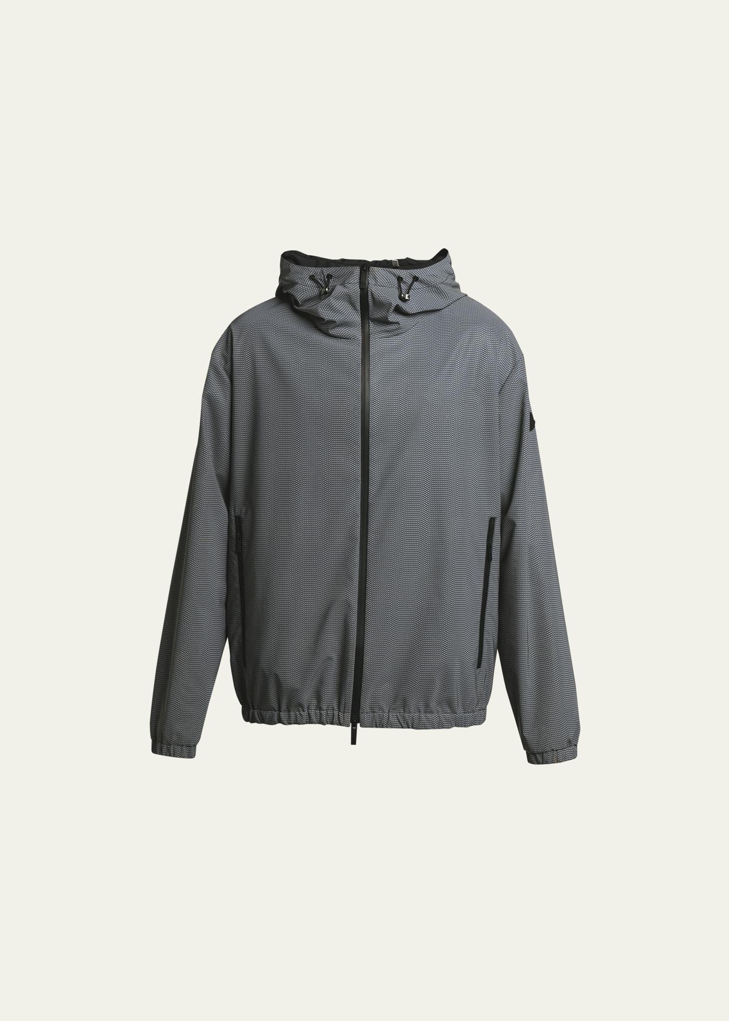 Mens Hooded Micro-Patterned Jacket Product Image