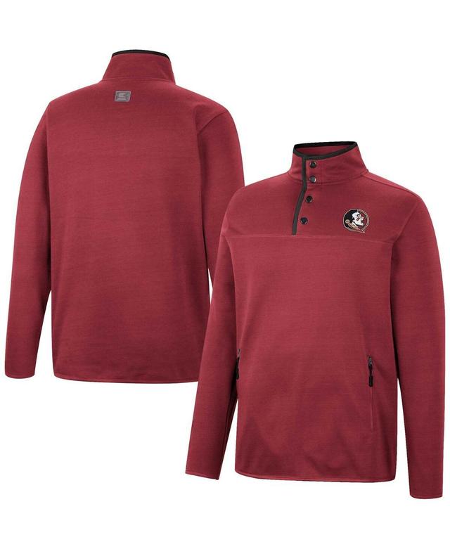 Mens Colosseum Garnet Florida State Seminoles Rebound Quarter-Snap Jacket Product Image