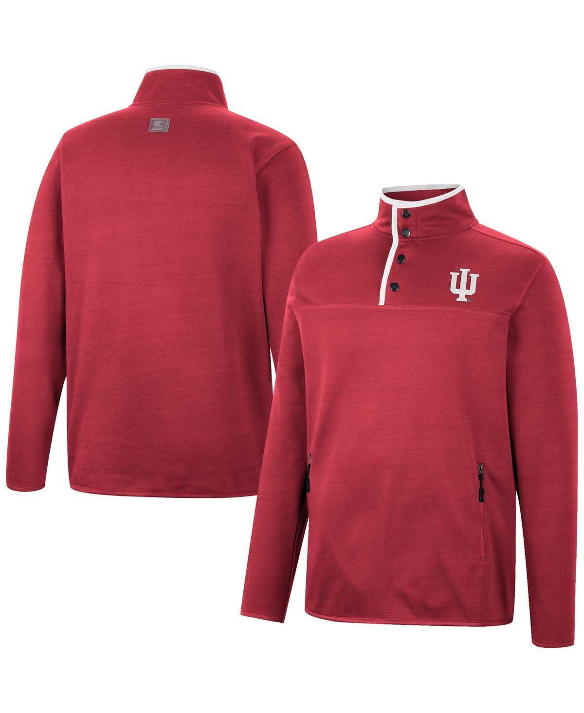 Mens Colosseum Crimson Indiana Hoosiers Rebound Quarter-Snap Jacket Product Image