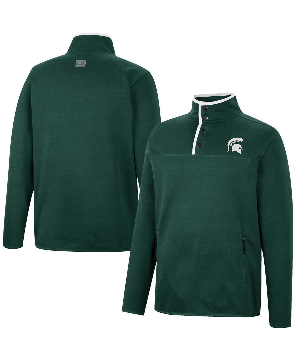 Mens Colosseum Green Michigan State Spartans Rebound Quarter-Snap Jacket Product Image