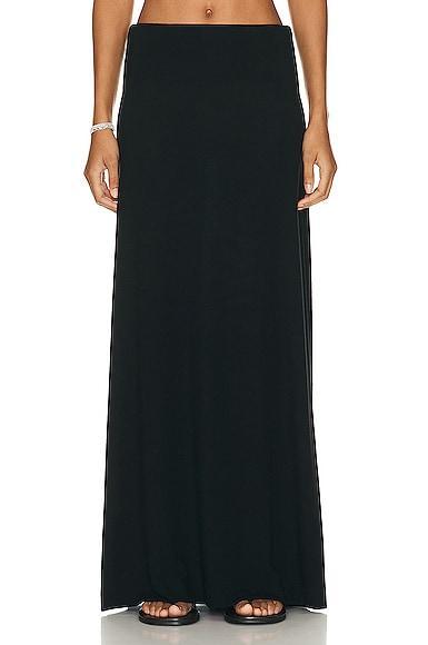 LESET Lauren High Waist Maxi Skirt Black. (also in L, S, XL). Product Image