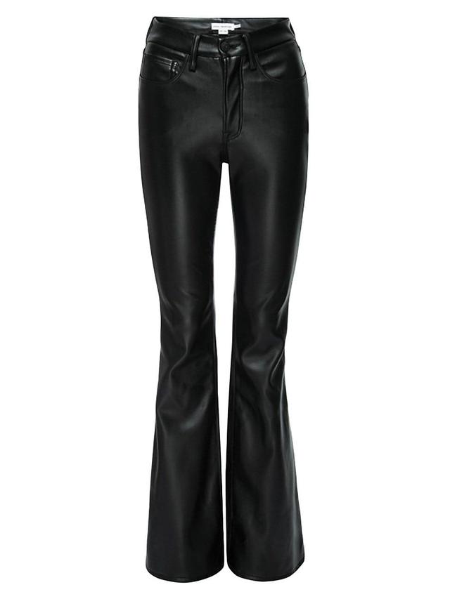 Womens Good Legs Flared Faux Leather Pants Product Image