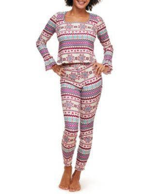 Audra Womens Pajama Long Sleeve Top & Legging Set Product Image