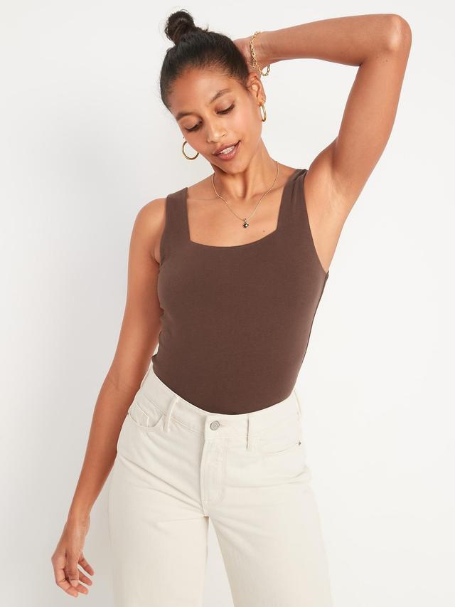 Square-Neck Tank Top Bodysuit Product Image