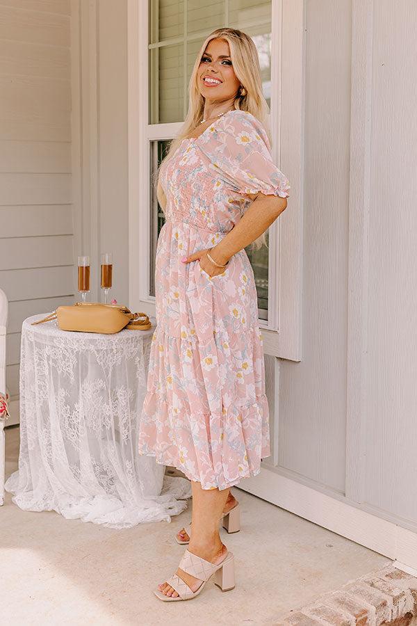 Blossoms Abound Smocked Midi Curves Product Image