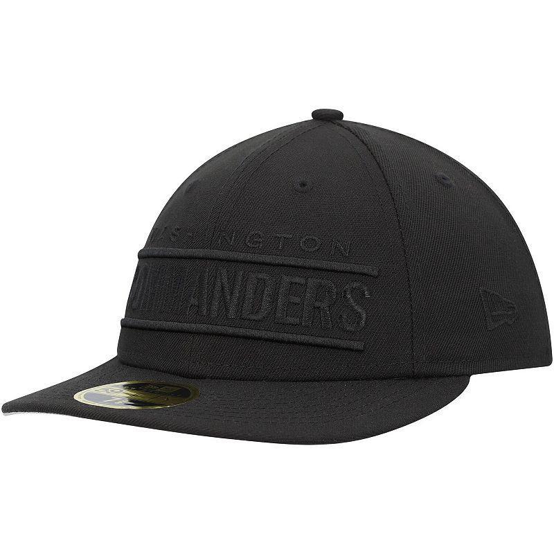 Mens New Era Washington Commanders Black on Black II Low Profile 59FIFTY Fitted Hat Product Image