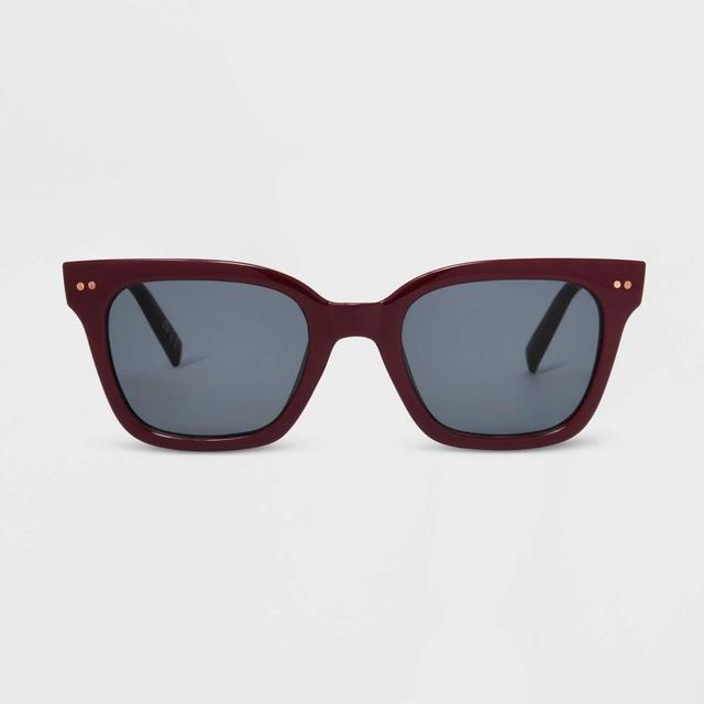 Womens Shiny Plastic Square Sunglasses - Universal Thread Red Product Image