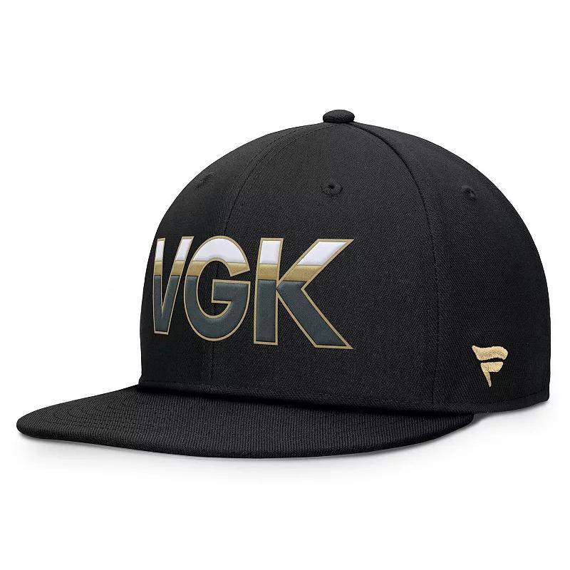 Mens Fanatics Black Vegas Golden Knights Authentic Pro Team Rink Snapback Hat Product Image