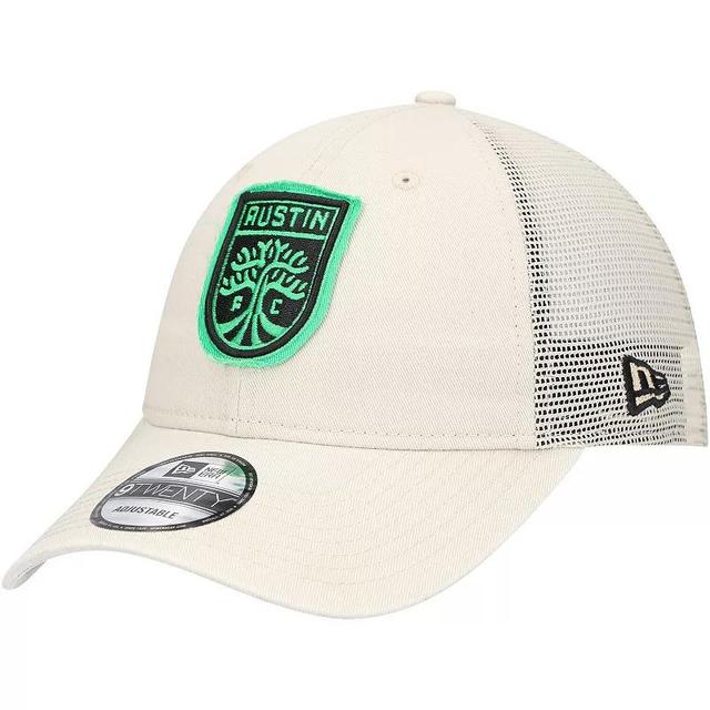 Mens New Era Tan Austin FC Game Day 9TWENTY Adjustable Trucker Hat Product Image