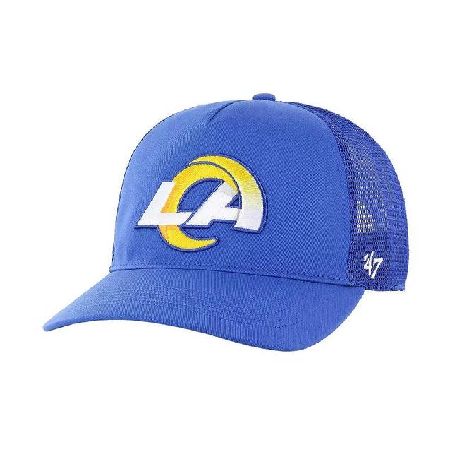 Mens 47 Royal Los Angeles Rams Mesh Hitch Trucker Adjustable Hat Product Image