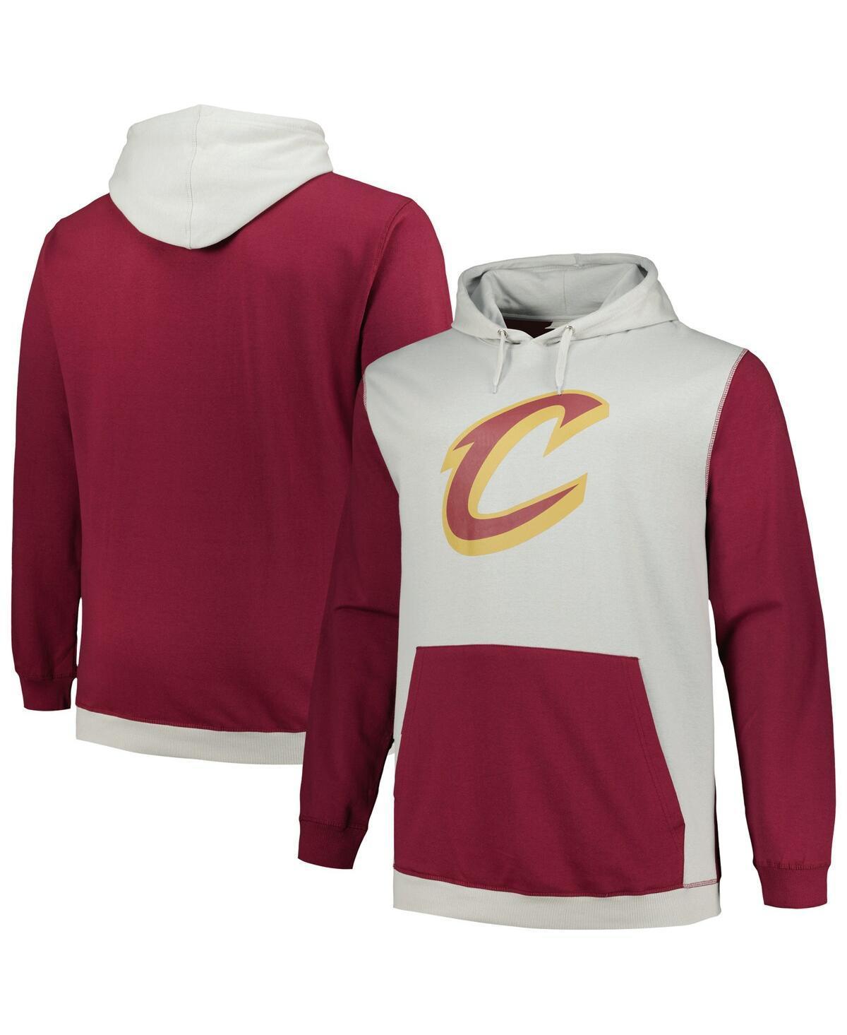 Mens Fanatics Wine Cleveland Cavaliers Big and Tall Primary Arctic Pullover Hoodie - Wine Product Image