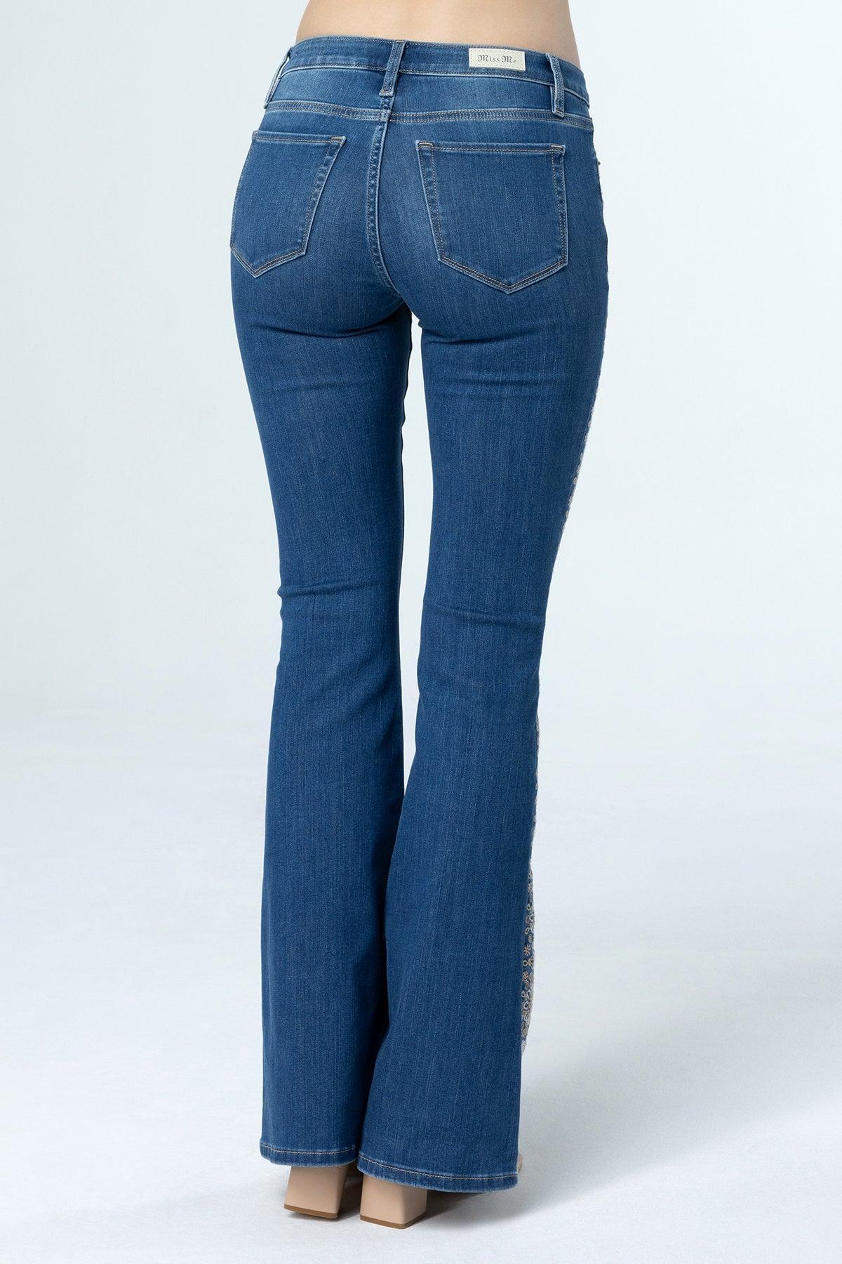 Towering Floral Flare Jeans Product Image