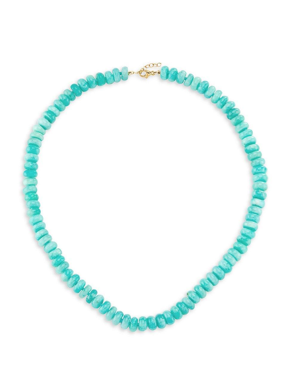 Womens Oracle 14K Yellow Gold & Amazonite Beaded Necklace Product Image