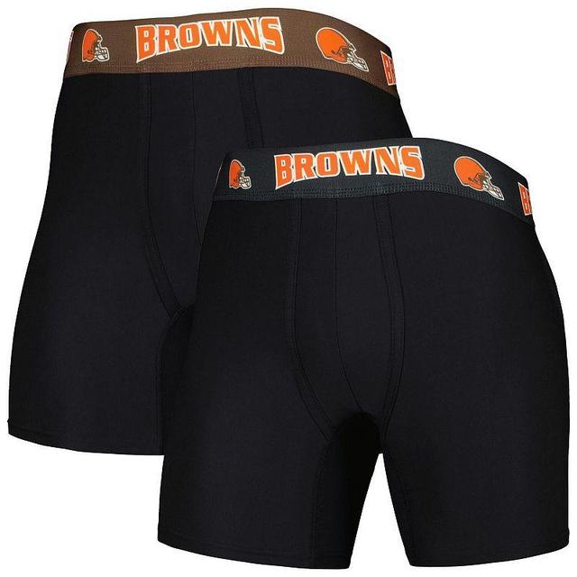 Mens Concepts Sport /Brown Cleveland Browns 2-Pack Boxer Briefs Set Product Image