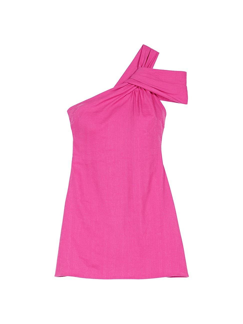 Womens Asymmetrical Linen Dress Product Image