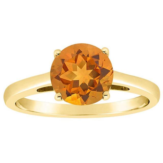 Alyson Layne 14k Gold Round Citrine Solitaire Ring, Womens Product Image