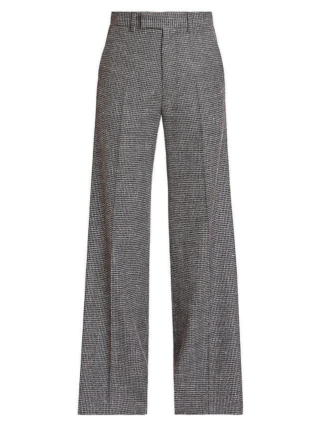 Mens Houndstooth Relaxed Flared Pants Product Image