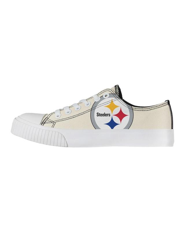 Womens FOCO Cream Pittsburgh Steelers Low Top Canvas Shoes Product Image