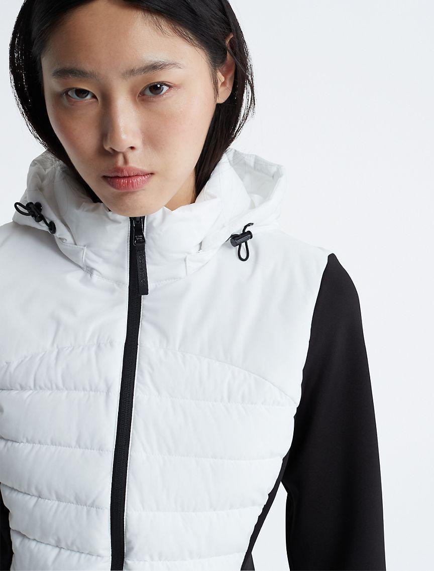 Mixed Media Puffer Jacket Product Image