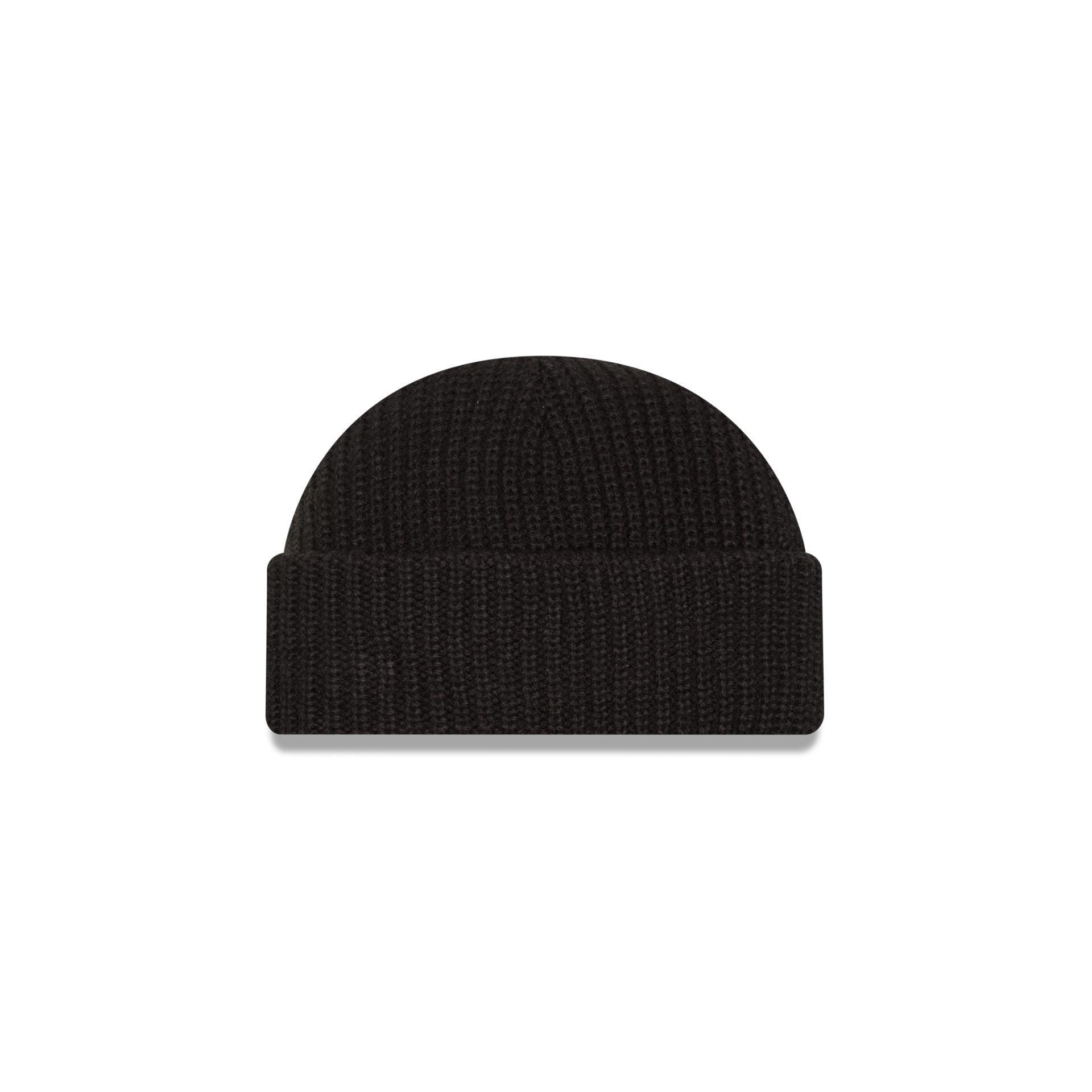 New Era Cap Black Ribbed Skully Knit Beanie Male Product Image