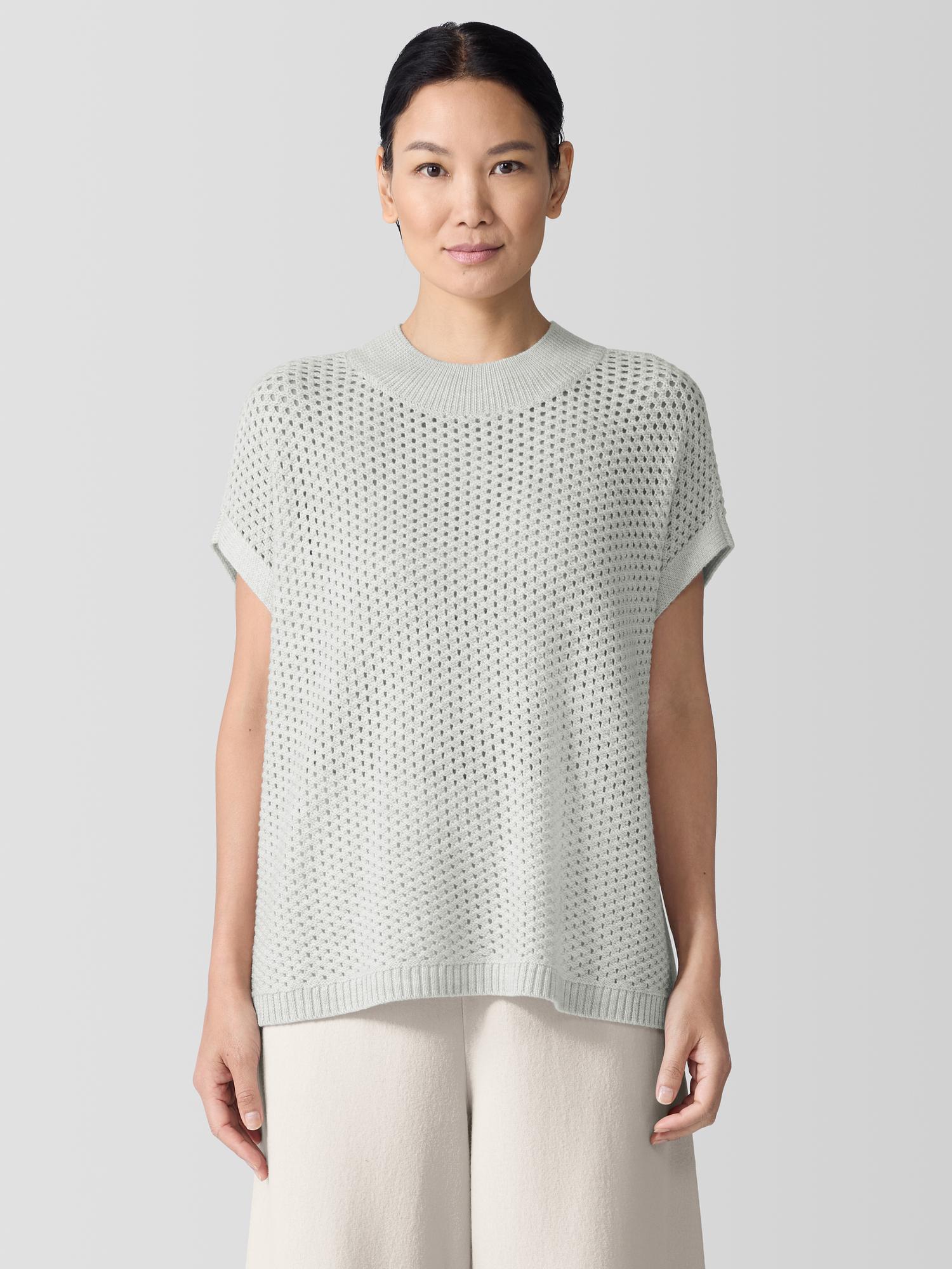 EILEEN FISHER Merino Mock Neck Top in Regenerative Woolfemale Product Image