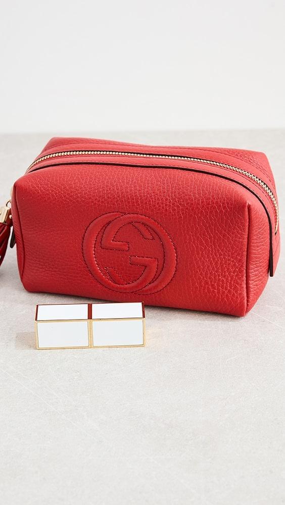 What Goes Around Comes Around Gucci Red Leather Soho Pouch | Shopbop Product Image