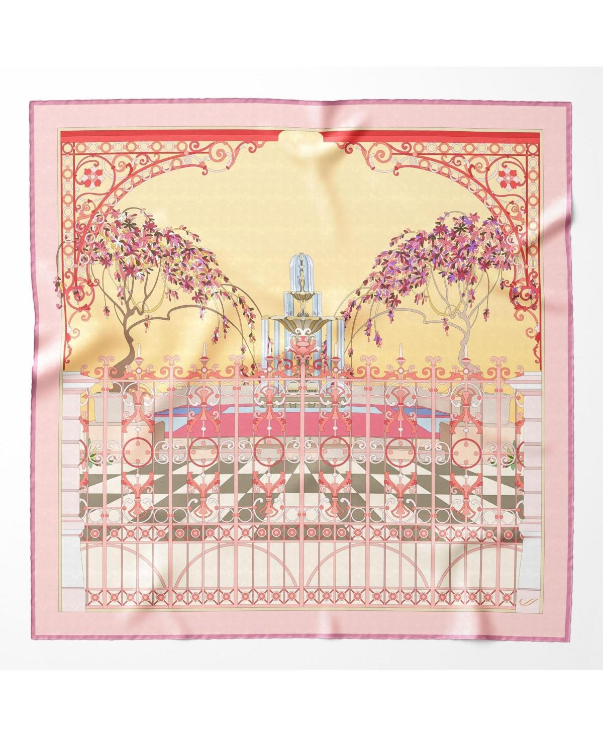 Elizabetta Garden of Dreams - Hand Rolled Silk Foulard for Women Product Image