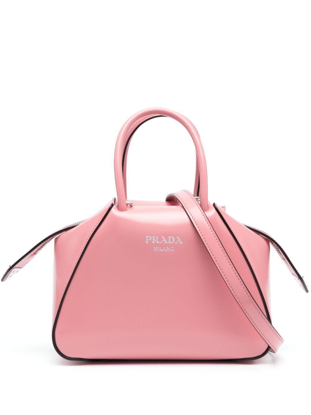 PRADA Supernova Brushed Leather Tote Bag In Petal N Product Image