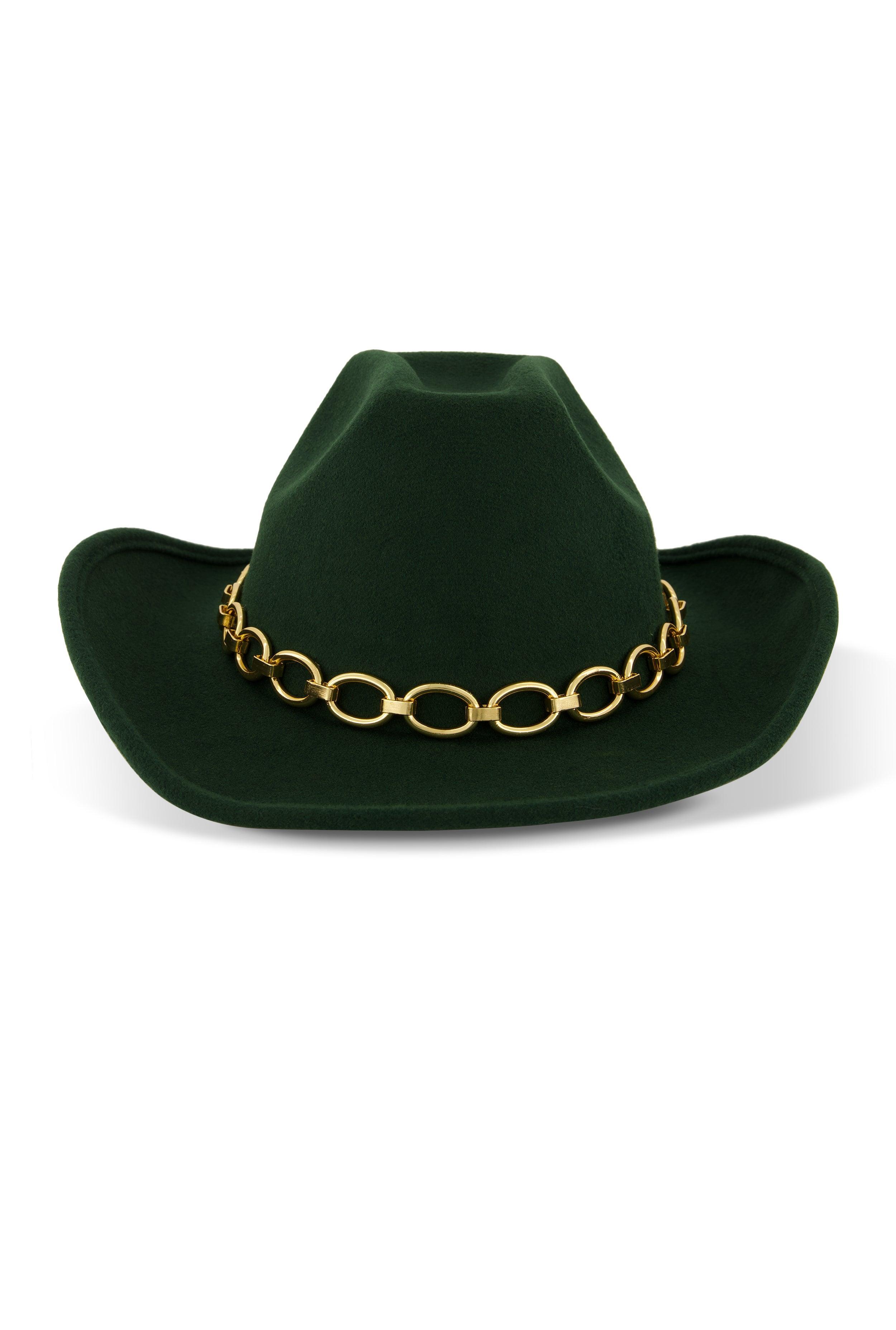 Metallic Chain Detail Cowboy Hat Female Product Image