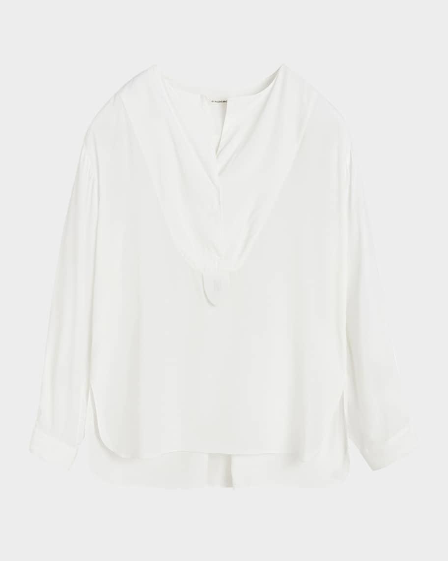 Fayette Yoked High-Low Blouse Product Image