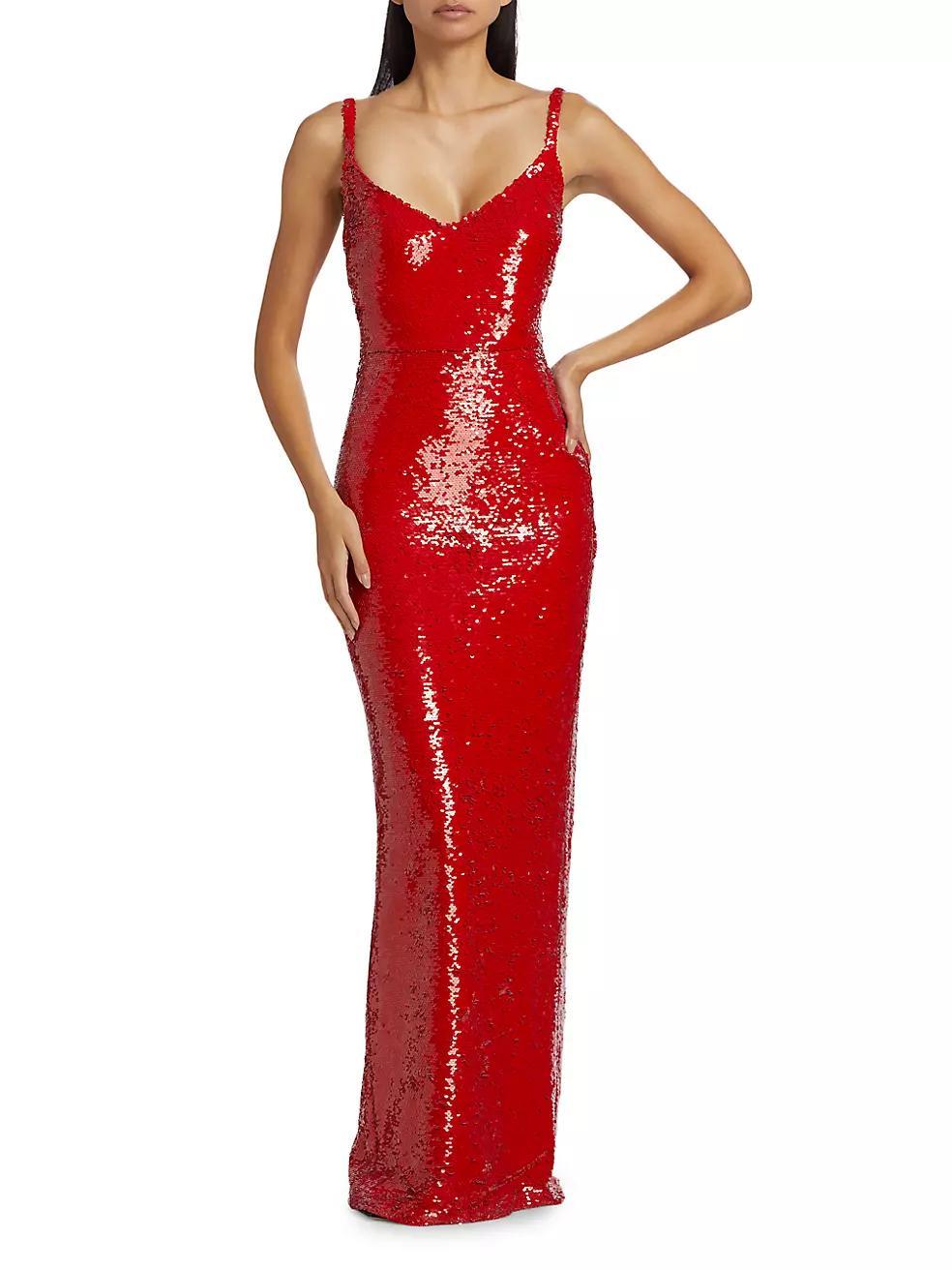 Karma Sequined Sleeveless Maxi Dress Product Image