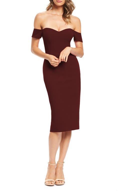 Dress the Population Bailey Off the Shoulder Body-Con Dress Product Image