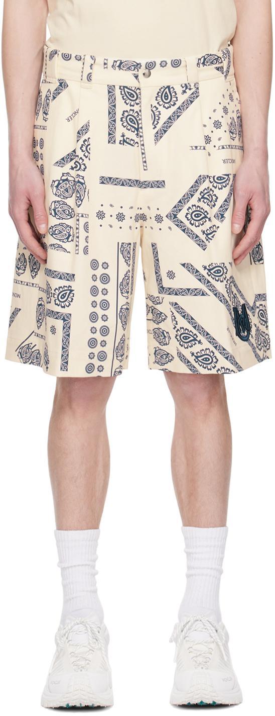 Bandana Print Shorts In White Product Image