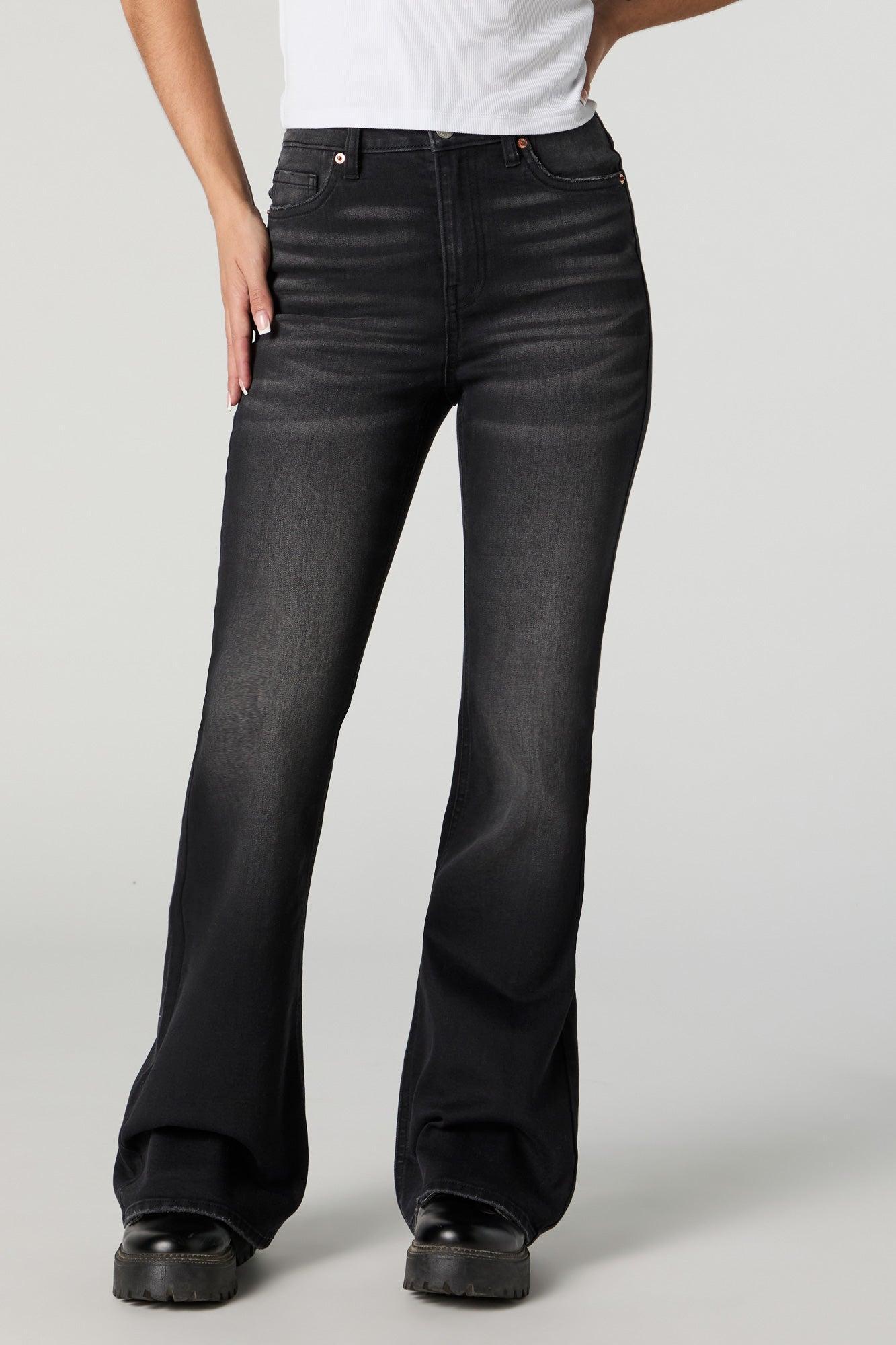 Austin Black Vintage Wash High-Rise Flare Jean Female Product Image