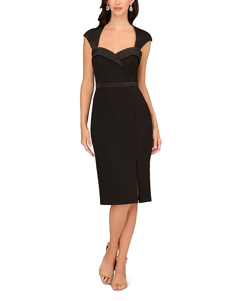 Womens Mixed Media Sheath Dress Product Image