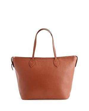 Womens Pebble Grain Wide Tote Bag Product Image