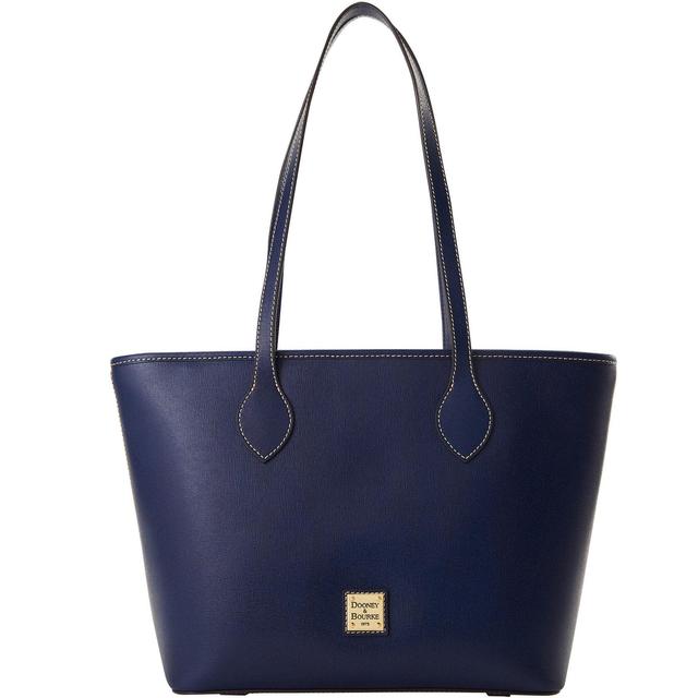 Dooney & Bourke Womens Saffiano Leather Tote Shopping Bag in Marine Product Image