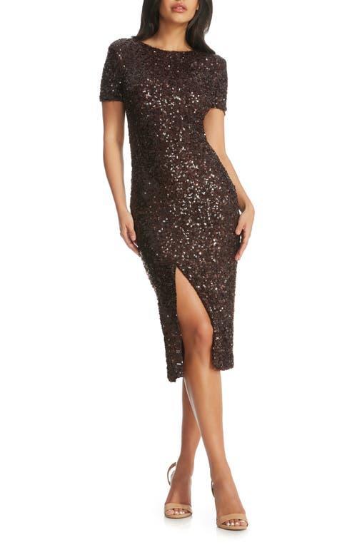 Dress the Population Natasha Sequin Sheath Midi Dress Product Image