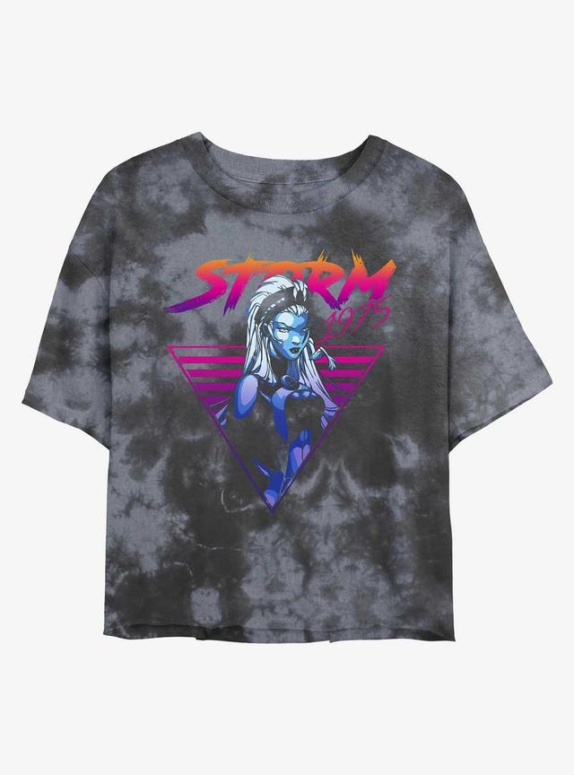 Marvel X-Men Neon Storm Tie-Dye Girls Crop T-Shirt Product Image