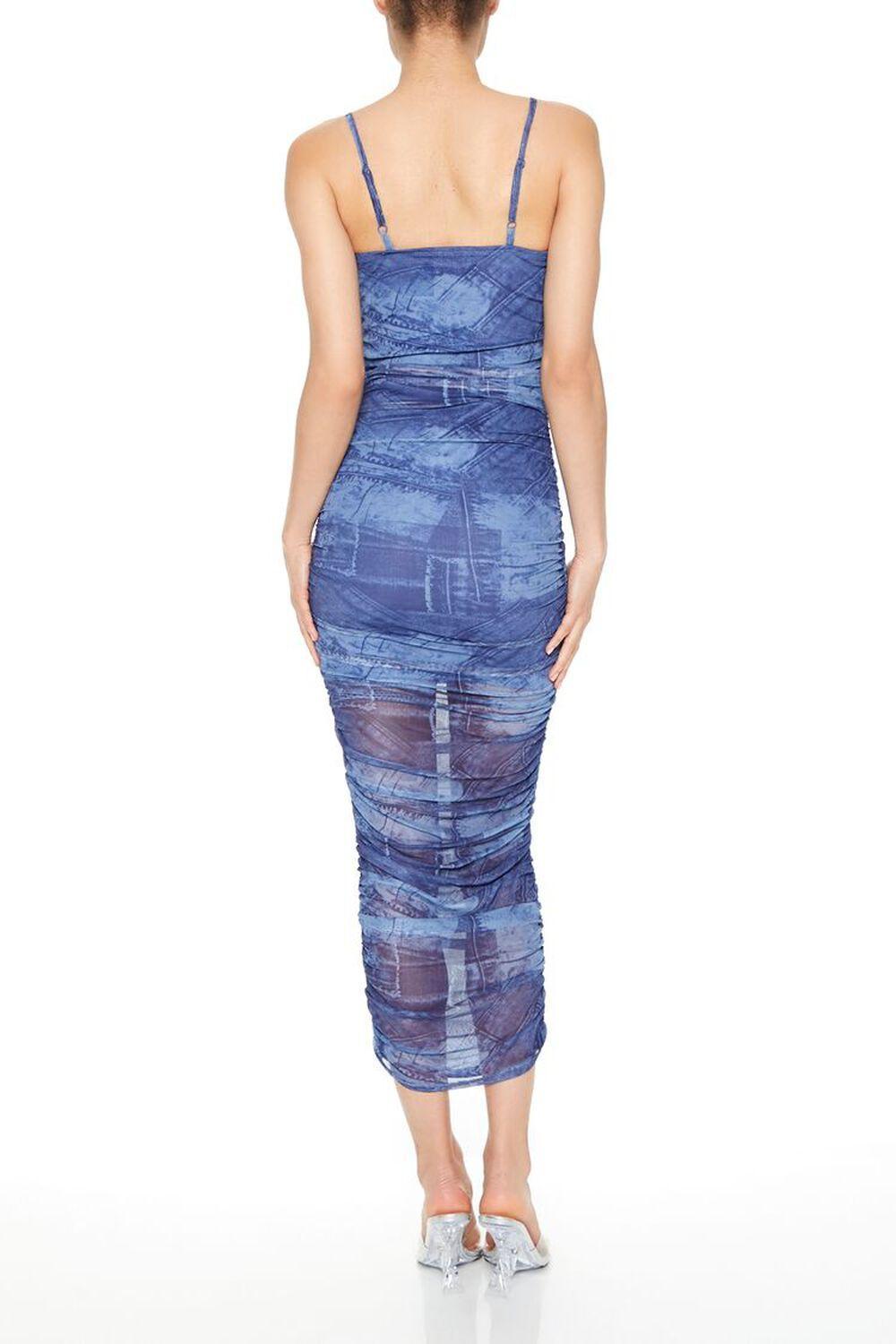 Mesh Denim Print Maxi Dress | Forever 21 Product Image