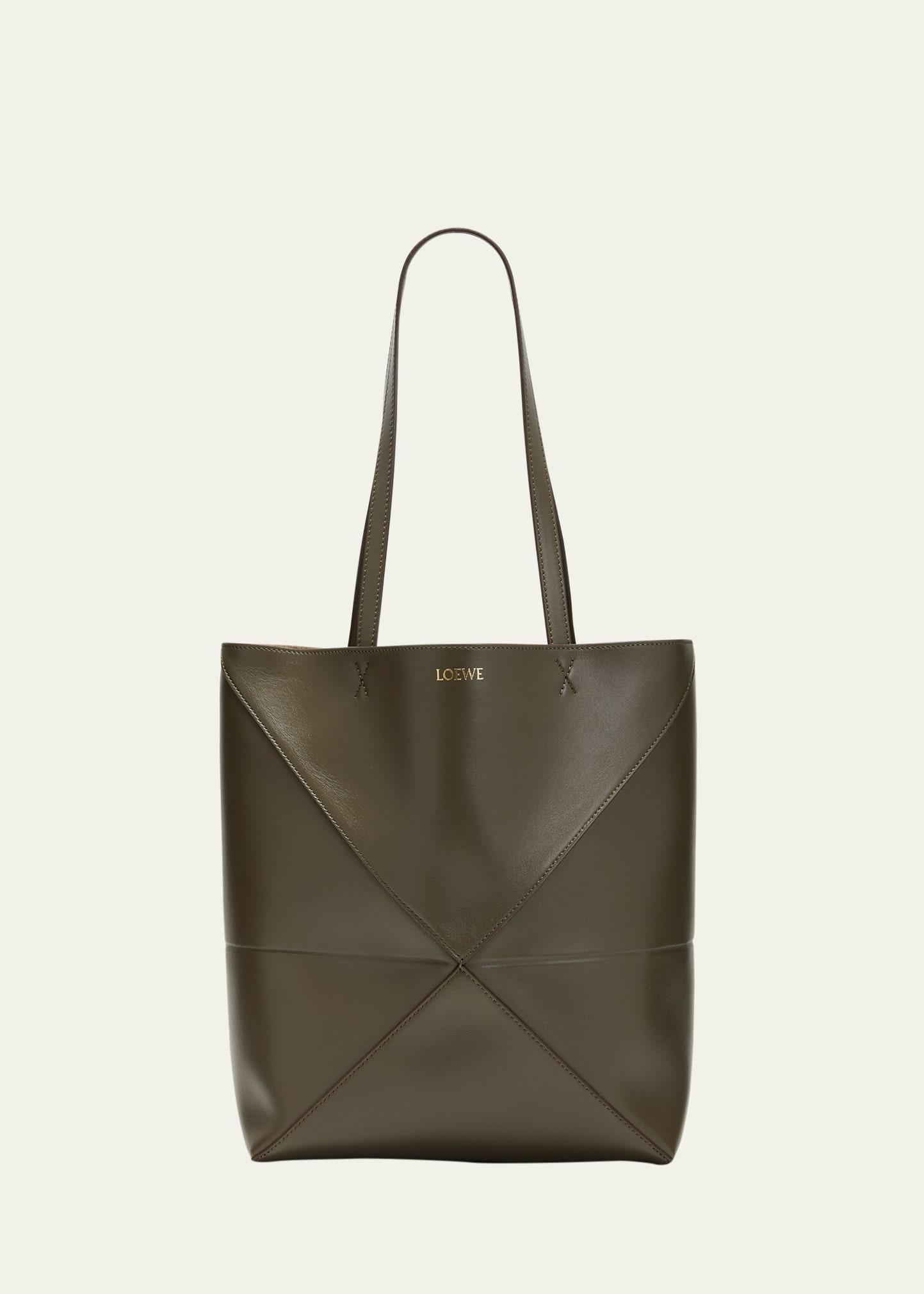 Womens Puzzle Shiny Leather Tote Product Image