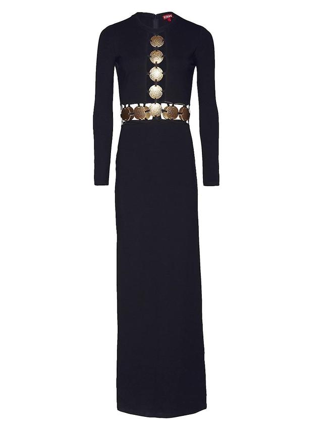 Womens Delphine Embellished Cutout Maxi Dress Product Image