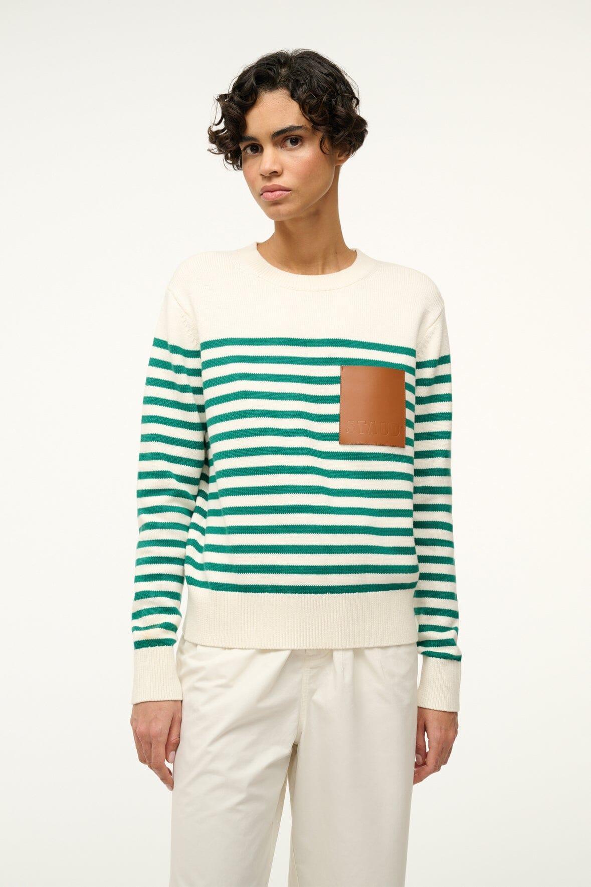 SUNSET SWEATER | VERT BRETON STRIPE Product Image