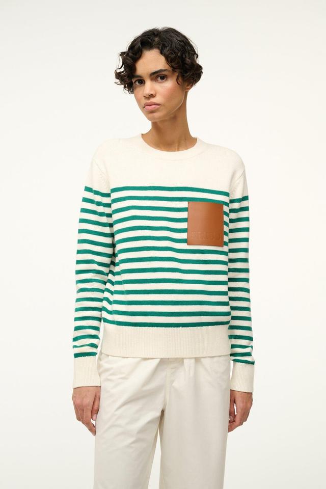 SUNSET SWEATER | VERT BRETON STRIPE Product Image