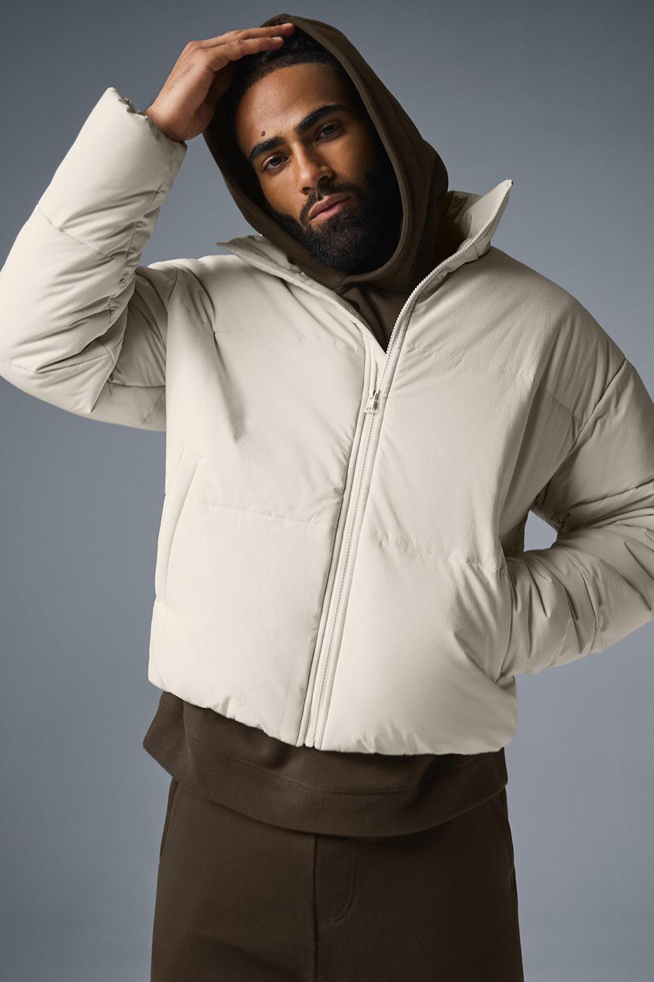 Stretch Woven Street Puffer - Bone Male Product Image