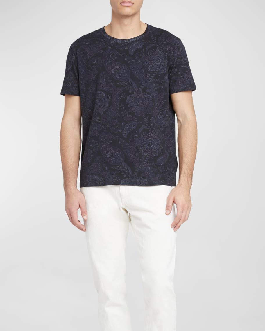 Mens Paisley Cotton T-Shirt Product Image