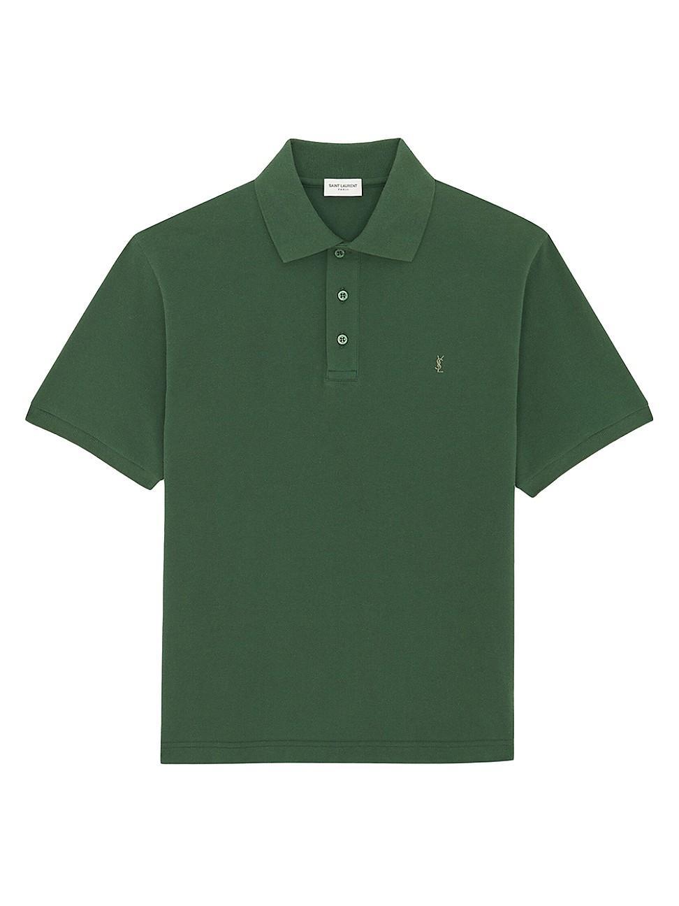 Mens Monogram Polo Shirt in Cotton Pique Product Image