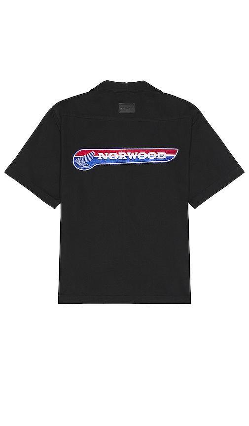 Norwood Pit Crew Button Down Shirt Black. (also in L). Product Image