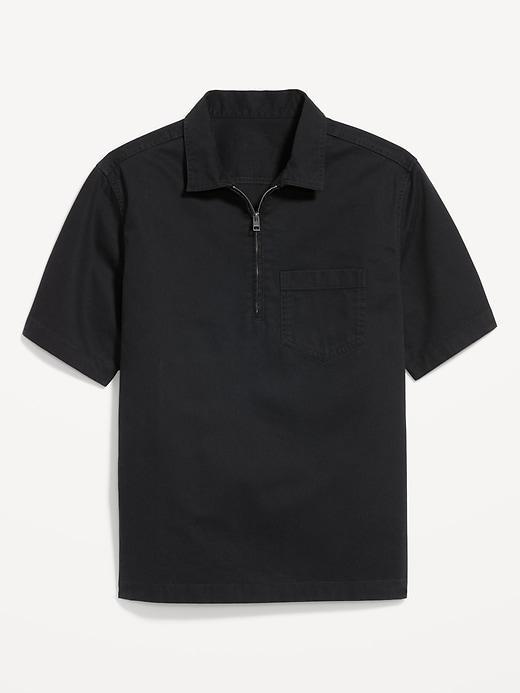 Quarter-Zip Workwear Shirt Product Image