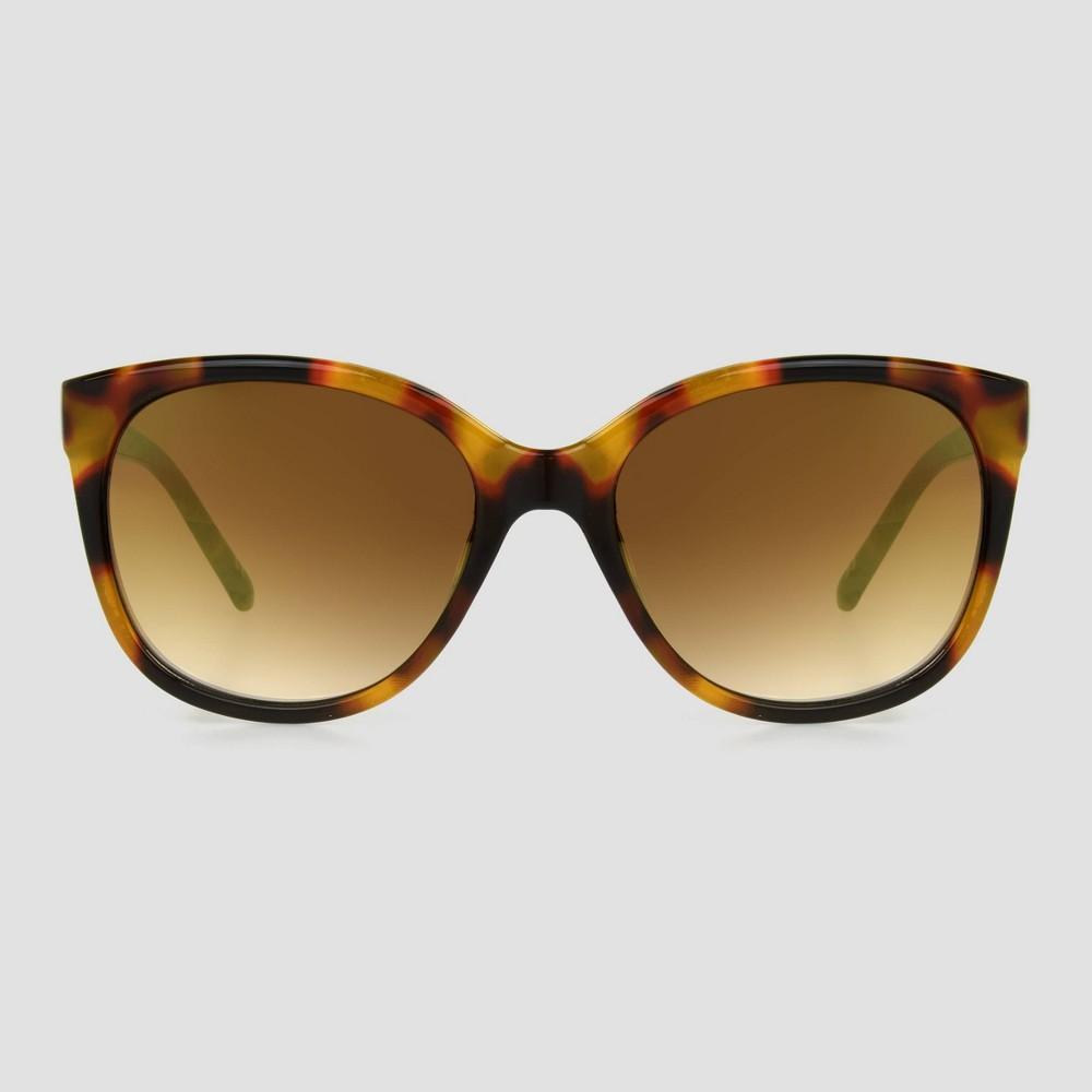 Womens Tortoise Shell Print Glossy Plastic Cateye Sunglasses - Universal Thread Product Image